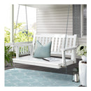 Porch Swing Chair Chain Garden Bench Outdoor Furniture Wooden White