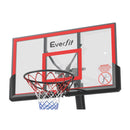 Portable Basketball Hoop Stand System Height Adjustable Net Ring Red