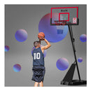 Portable Basketball Hoop Stand System Height Adjustable Net Ring Red
