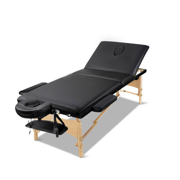 Portable Wooden Massage Table 3 Fold Treatment Beauty Therapy Simply