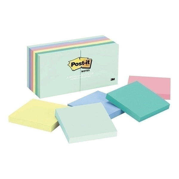 Post It Notes Assorted Marseille 76 X 76Mm 12 Pack