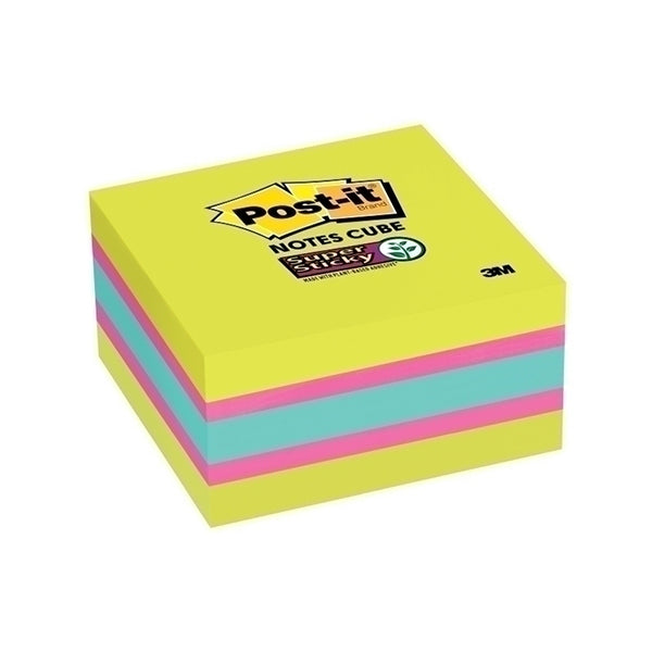 Post It Super Sticky Notes Cube 76 X 76Mm 5 Pack