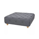 Pouffe Fabric 80 X 80 X 30 Cm Dark Grey
