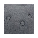 Pouffe Fabric 80 X 80 X 30 Cm Dark Grey
