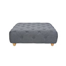 Pouffe Fabric 80 X 80 X 30 Cm Dark Grey