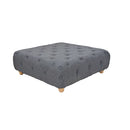 Pouffe Fabric 80 X 80 X 30 Cm Dark Grey