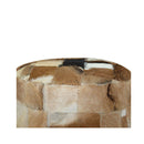 Pouffe Genuine Leather Round