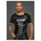 Noir Power Wetlook Men T Shirt With 3D Net