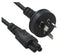 Power Cable from 3-Pin AU Male to IEC C5 Female Plug