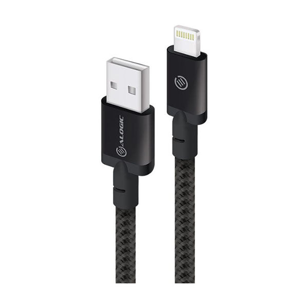Alogic Prime Lightning To Usb Charge Sync Cable 3M Black Mfi Certified