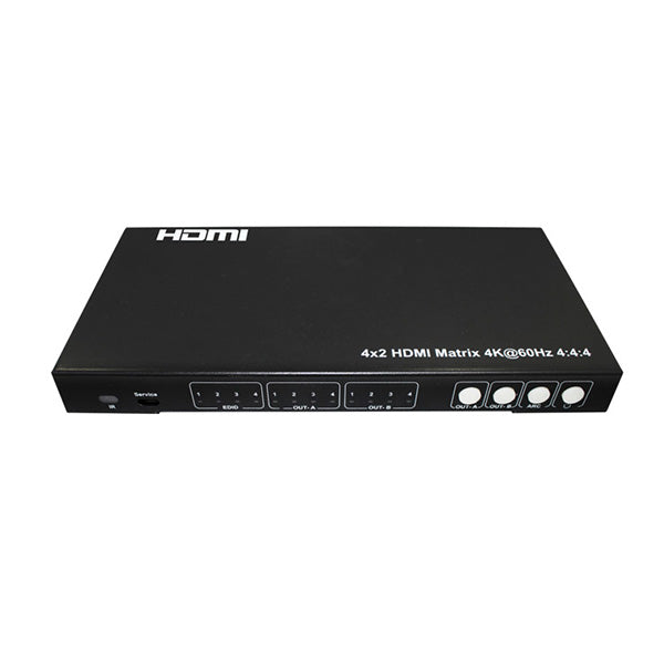 Pro2 4X2 Hdmi 18G Matrix Switcher Arc Spdif Audio Extraction