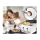 4 Slice Toaster Rose Trim Collection White