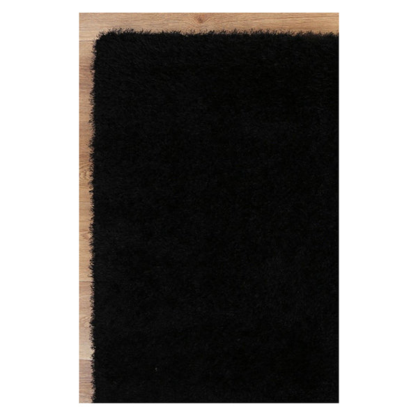 Puffy Soft Shag Black Rug