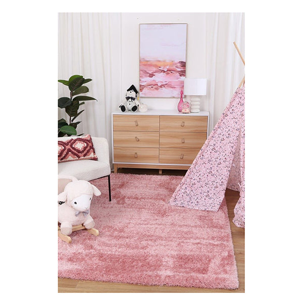 Puffy Soft Shag Pink Rug