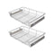 Pull Out Wire Baskets 2 Pcs Silver 800 Mm