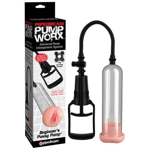 Pump Worx Beginner Pussy Penis Pump With Vagina Sleeve