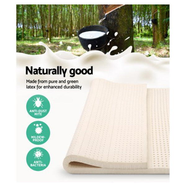 Pure Natural Latex Mattress Topper 7 Zone 5cm Double