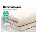 Pure Natural Latex Mattress Topper 7 Zone 5cm Double