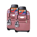 Pvc Leather Car Back Seat Storage Bag Multi Pocket Organizer Coffee