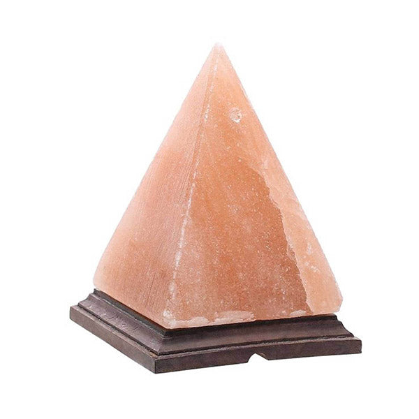 Pyramid Himalayan Pink Salt Lamp Carved Rock Crystal Light Bulb