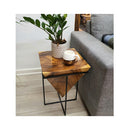 Pyramid Side Table Stool Plant Stand Raintree Wood Natural Finish