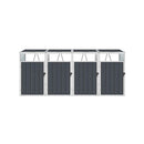 Quadruple Garbage Bin Shed Anthracite 286 X 81 X 121 Cm Steel