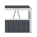 Quadruple Garbage Bin Shed Anthracite 286 X 81 X 121 Cm Steel
