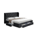 Queen Size Bed Frame Base Mattress With Storage Drawer Fabric Mila