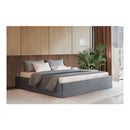 Queen Size Gas Lift Bed Frame Base With Storage Platform Fabric