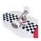 Complete Progressive Skateboard  Checker Stripe White Navy