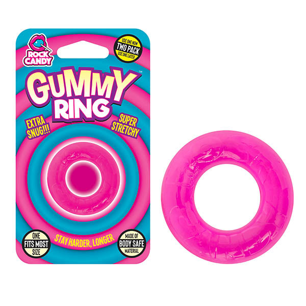 Rock Candy Gummy Ring - Pink Cock Rings - Set of 2