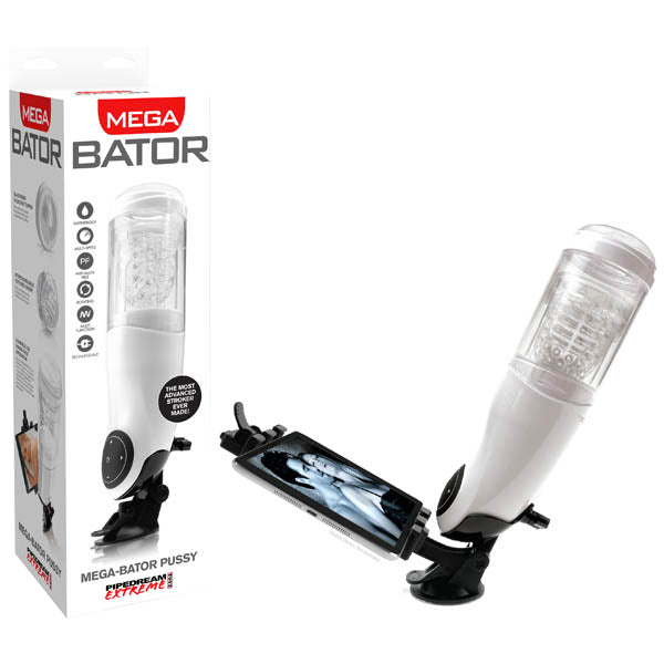Mega Bator Pussy Rechargeable Masturbator With Mobile Device Holder