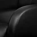 Black Faux Leather Armchair Recliner