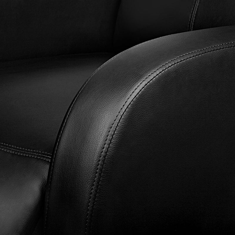 Black Faux Leather Armchair Recliner