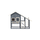 Rabbit Hutch 140 X 63 X1 20 Cm Solid Firwood Grey And White
