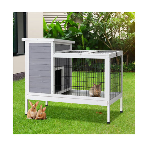 Rabbit Hutch Chicken Coop Wooden Ferret Cage Large
