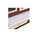 Rabbit Hutch Mocha And White 140 X 63 X 120 Cm Solid Firwood