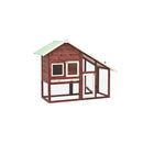 Rabbit Hutch Mocha And White 140 X 63 X 120 Cm Solid Firwood