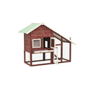 Rabbit Hutch Mocha And White 140 X 63 X 120 Cm Solid Firwood