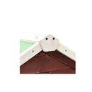 Rabbit Hutch Mocha And White 140 X 63 X 120 Cm Solid Firwood