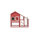 Rabbit Hutch Red And White 140 X 63 X 120 Cm Solid Firwood