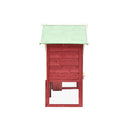 Rabbit Hutch Red And White 140 X 63 X 120 Cm Solid Firwood