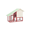Rabbit Hutch Red And White 140 X 63 X 120 Cm Solid Firwood
