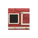 Rabbit Hutch Red And White 140 X 63 X 120 Cm Solid Firwood