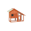 Rabbit Hutch Solid Firwood 140 X 63 X 120 Cm