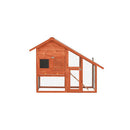 Rabbit Hutch Solid Firwood 140 X 63 X 120 Cm