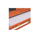 Rabbit Hutch Solid Firwood 140 X 63 X 120 Cm