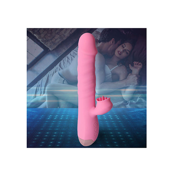 Rabbit Vibrator Licking Tongue G Spot Dildo Clit