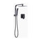 Rain Shower Head Set Square Dual Heads Faucet With Mixer