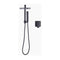 Rain Shower Head Set Square Dual Heads Faucet With Mixer